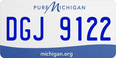 MI license plate DGJ9122