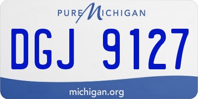 MI license plate DGJ9127