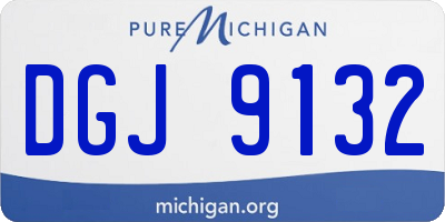 MI license plate DGJ9132