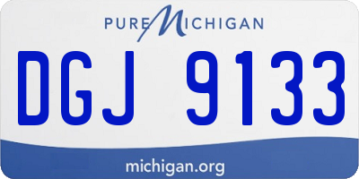 MI license plate DGJ9133
