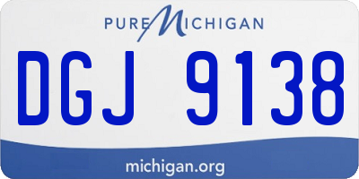 MI license plate DGJ9138