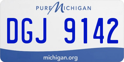 MI license plate DGJ9142