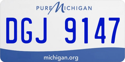 MI license plate DGJ9147