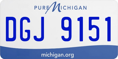 MI license plate DGJ9151