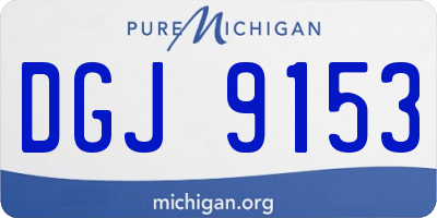 MI license plate DGJ9153