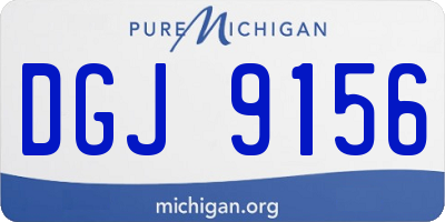 MI license plate DGJ9156