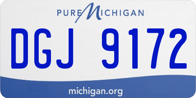MI license plate DGJ9172