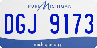 MI license plate DGJ9173