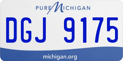 MI license plate DGJ9175