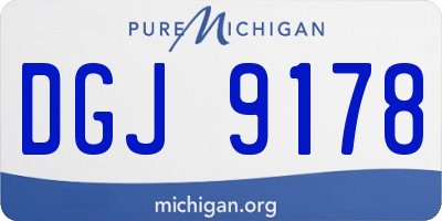 MI license plate DGJ9178