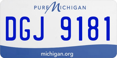 MI license plate DGJ9181