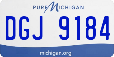 MI license plate DGJ9184