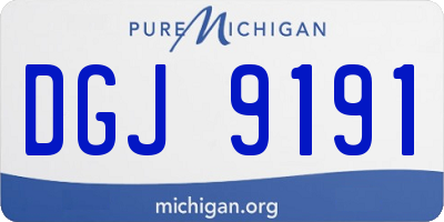 MI license plate DGJ9191