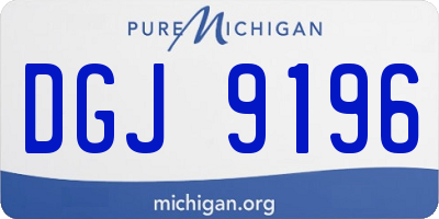MI license plate DGJ9196