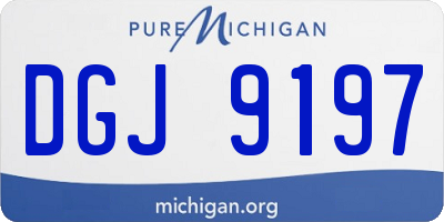 MI license plate DGJ9197