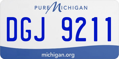 MI license plate DGJ9211