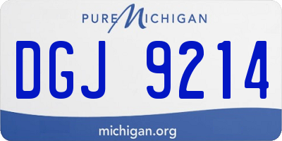 MI license plate DGJ9214