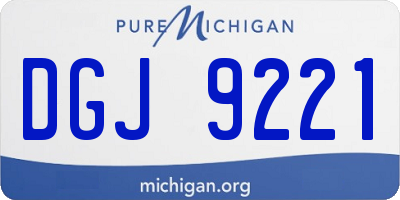 MI license plate DGJ9221