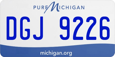 MI license plate DGJ9226