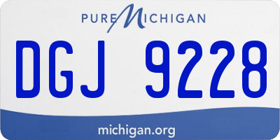 MI license plate DGJ9228