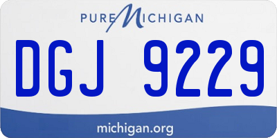 MI license plate DGJ9229