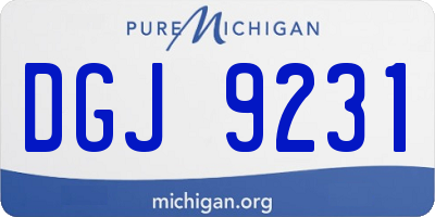 MI license plate DGJ9231