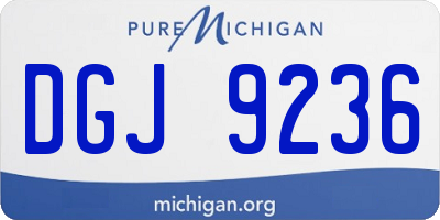 MI license plate DGJ9236