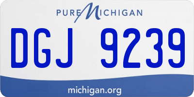 MI license plate DGJ9239