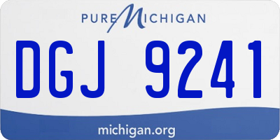 MI license plate DGJ9241