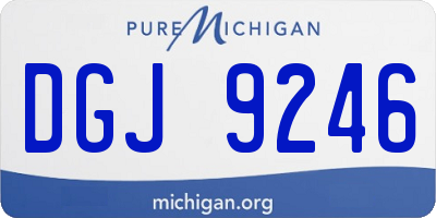 MI license plate DGJ9246