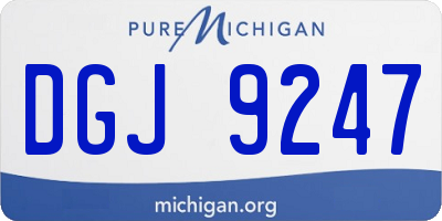 MI license plate DGJ9247