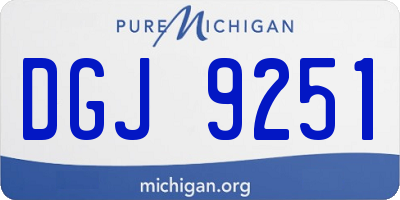 MI license plate DGJ9251