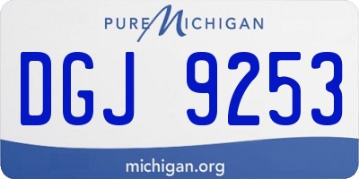 MI license plate DGJ9253