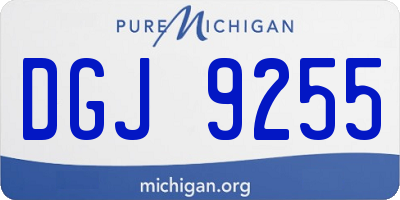 MI license plate DGJ9255