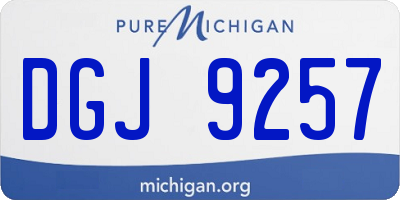 MI license plate DGJ9257
