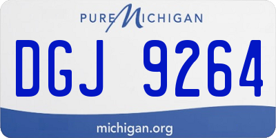 MI license plate DGJ9264
