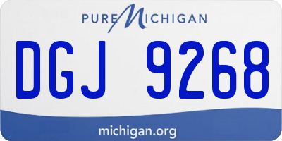 MI license plate DGJ9268