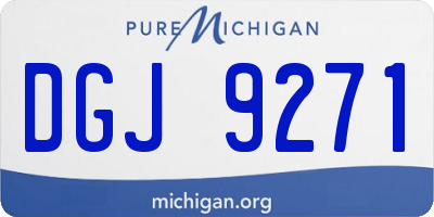 MI license plate DGJ9271