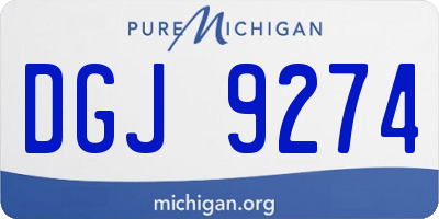 MI license plate DGJ9274