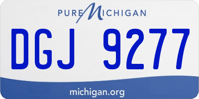 MI license plate DGJ9277