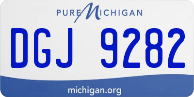 MI license plate DGJ9282