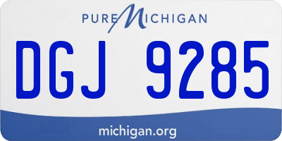 MI license plate DGJ9285