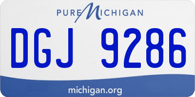 MI license plate DGJ9286