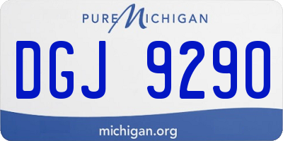 MI license plate DGJ9290