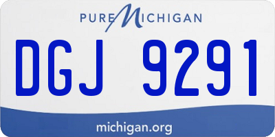 MI license plate DGJ9291