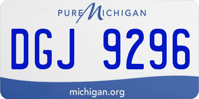 MI license plate DGJ9296