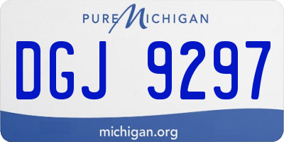 MI license plate DGJ9297