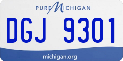MI license plate DGJ9301