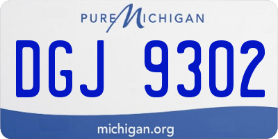 MI license plate DGJ9302