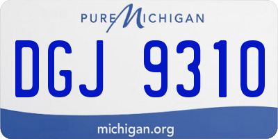 MI license plate DGJ9310